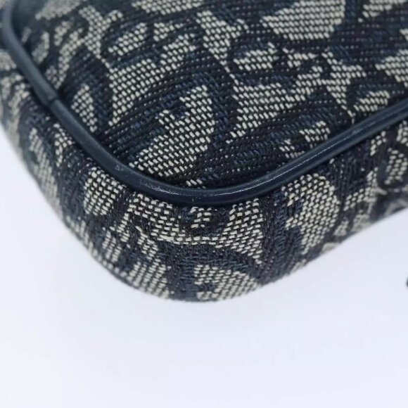 Christian Dior Trotter Canvas Pouch Navy Auth - Picture 4 of 16